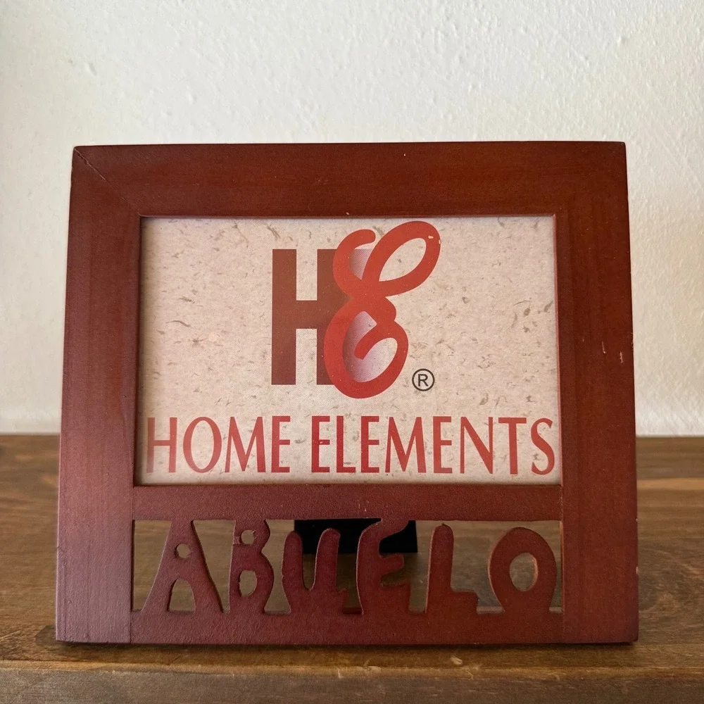 3pc Home Elements Mama Abuela Abuelo Wooden Picture Frames Family Photo Set